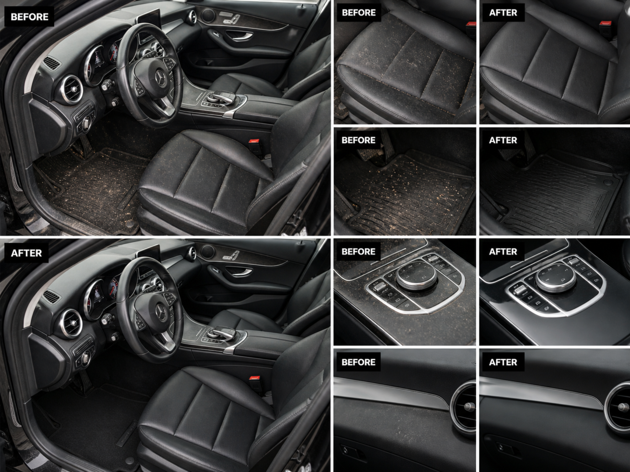 Interior before and after detail results